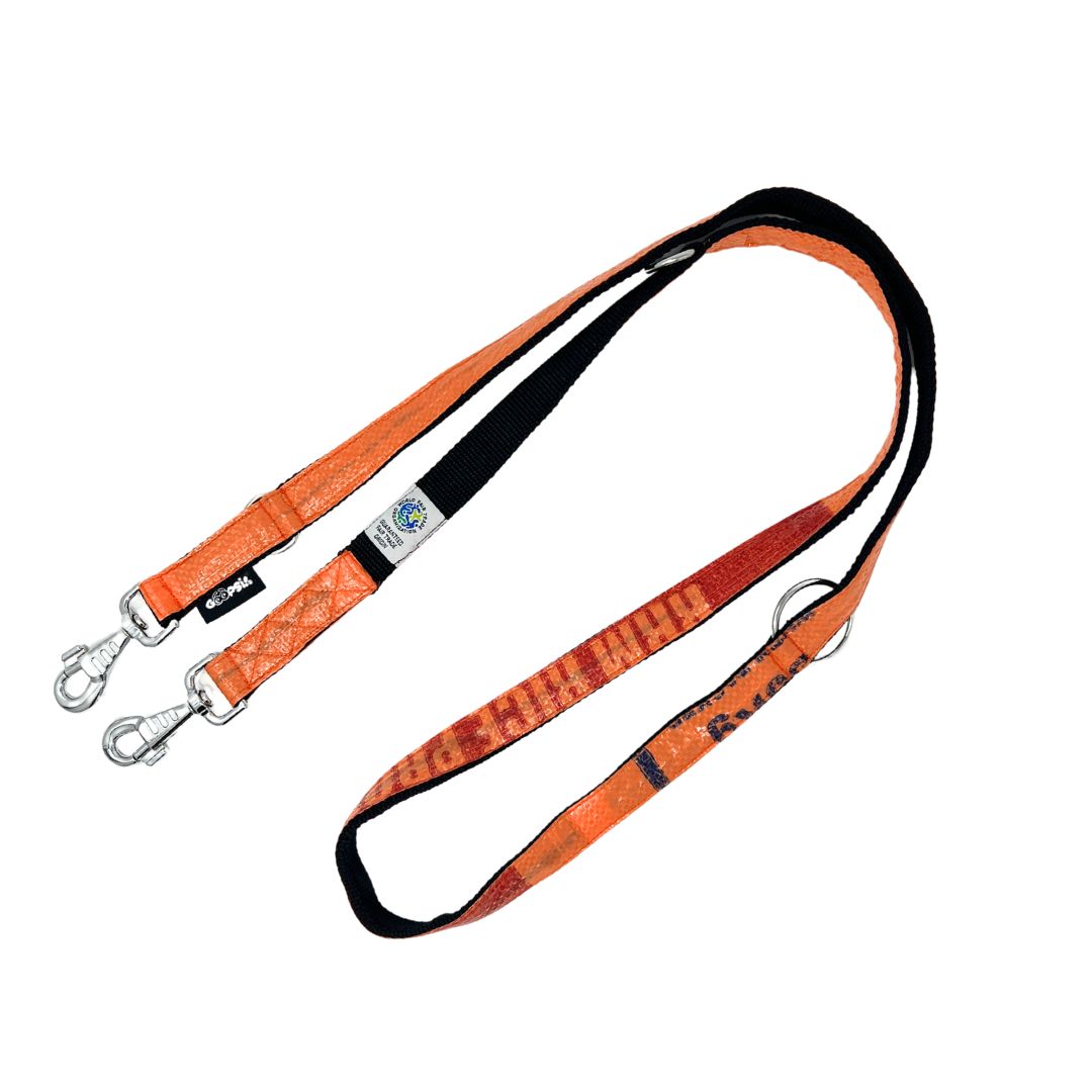 Leinenset "Lanka" mit Halsband Gr. M (32-42cm) - Orange