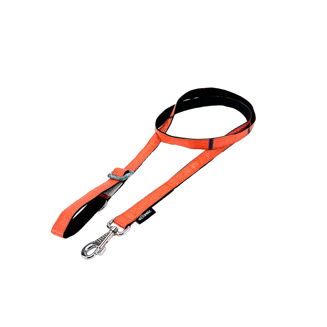 Fairtrade Leinenset mit Halsband Gr. S/M "Arugam", Orange