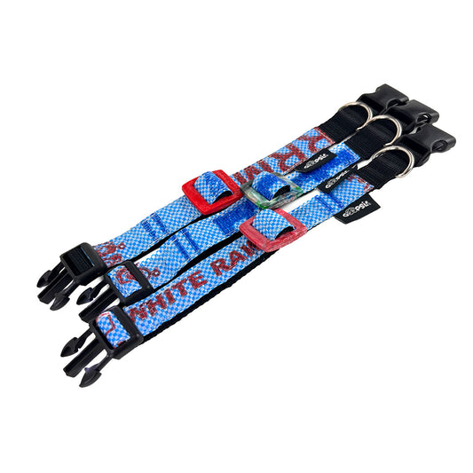 Hundehalsband "Style mich!" blau - versch. Größen