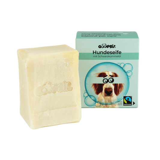 Goopsi Hundeseife – veganes, handgemachtes Hundeshampoo mit Fairtrade-Ölen