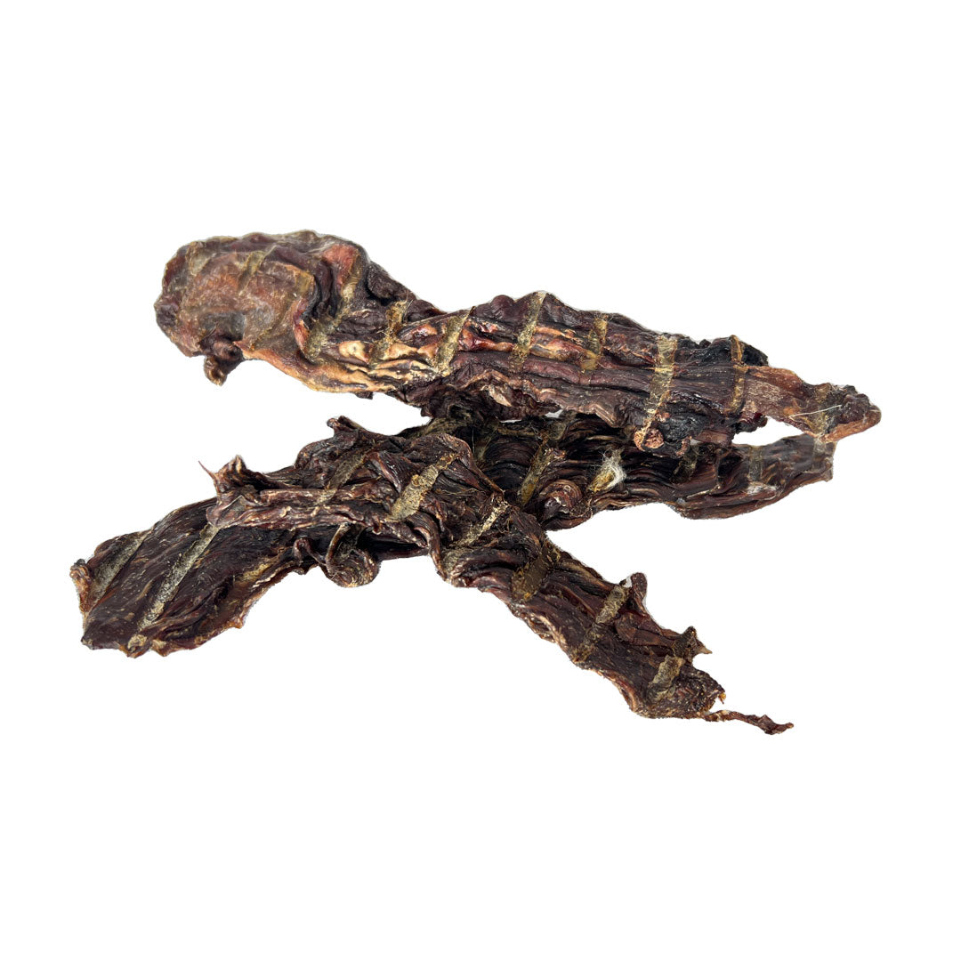 WILD FOOD Hundesnacks - fleischige Rehnackensehnen getrocknet