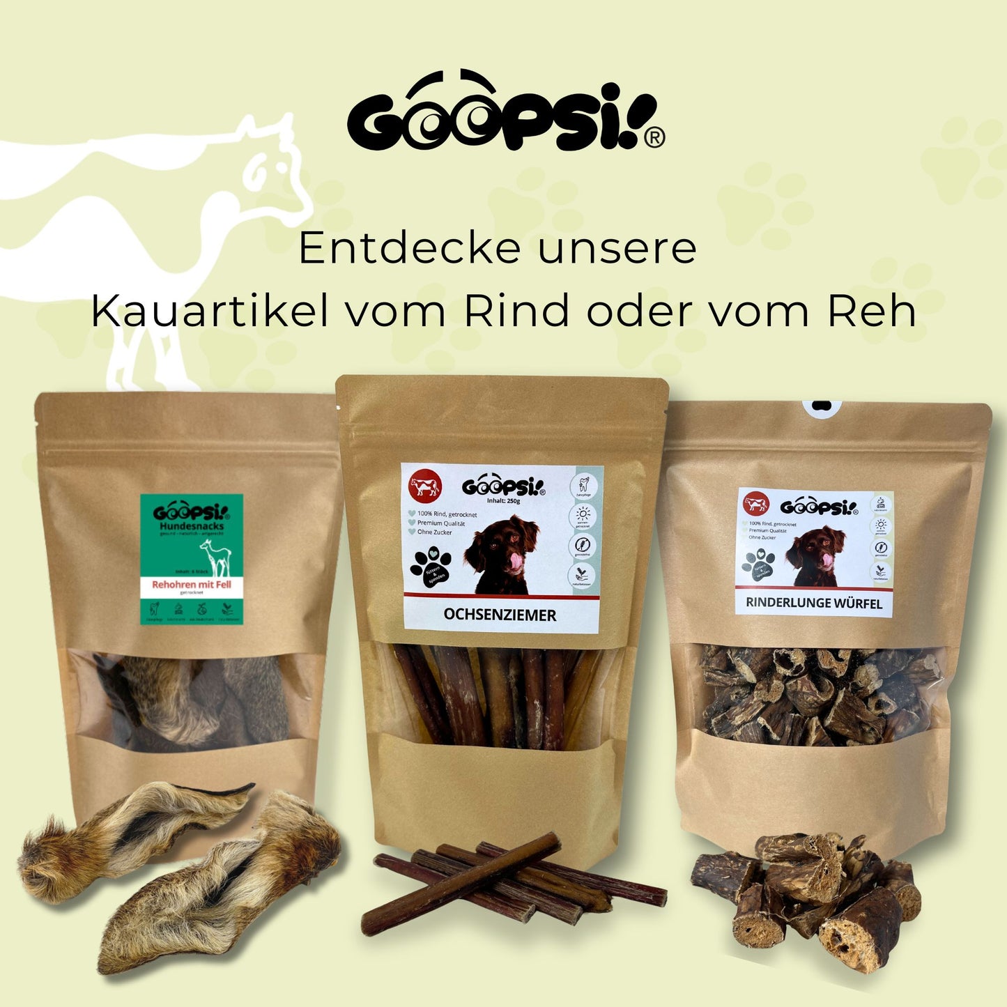 Lammohren für Hunde, getrocknet