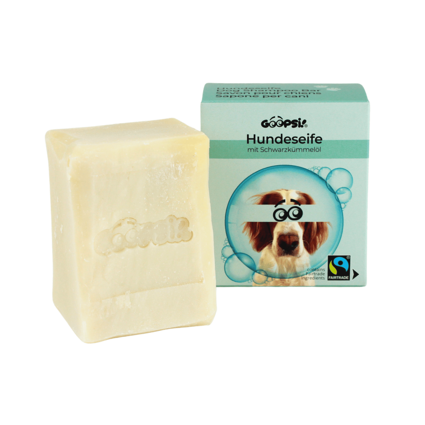 Goopsi Hundeseife – veganes, handgemachtes Hundeshampoo mit Fairtrade-Ölen