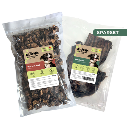 Snack-Set Mix – 300 g Rehrippen & 500 g Rinderlungenwürfel