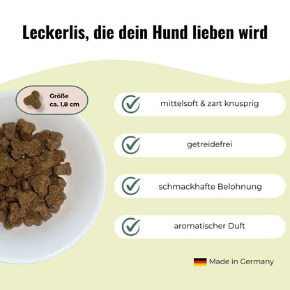 Rinderohrmuscheln 500g + Hundeleckerlis Rind (2x125g) im Sparset