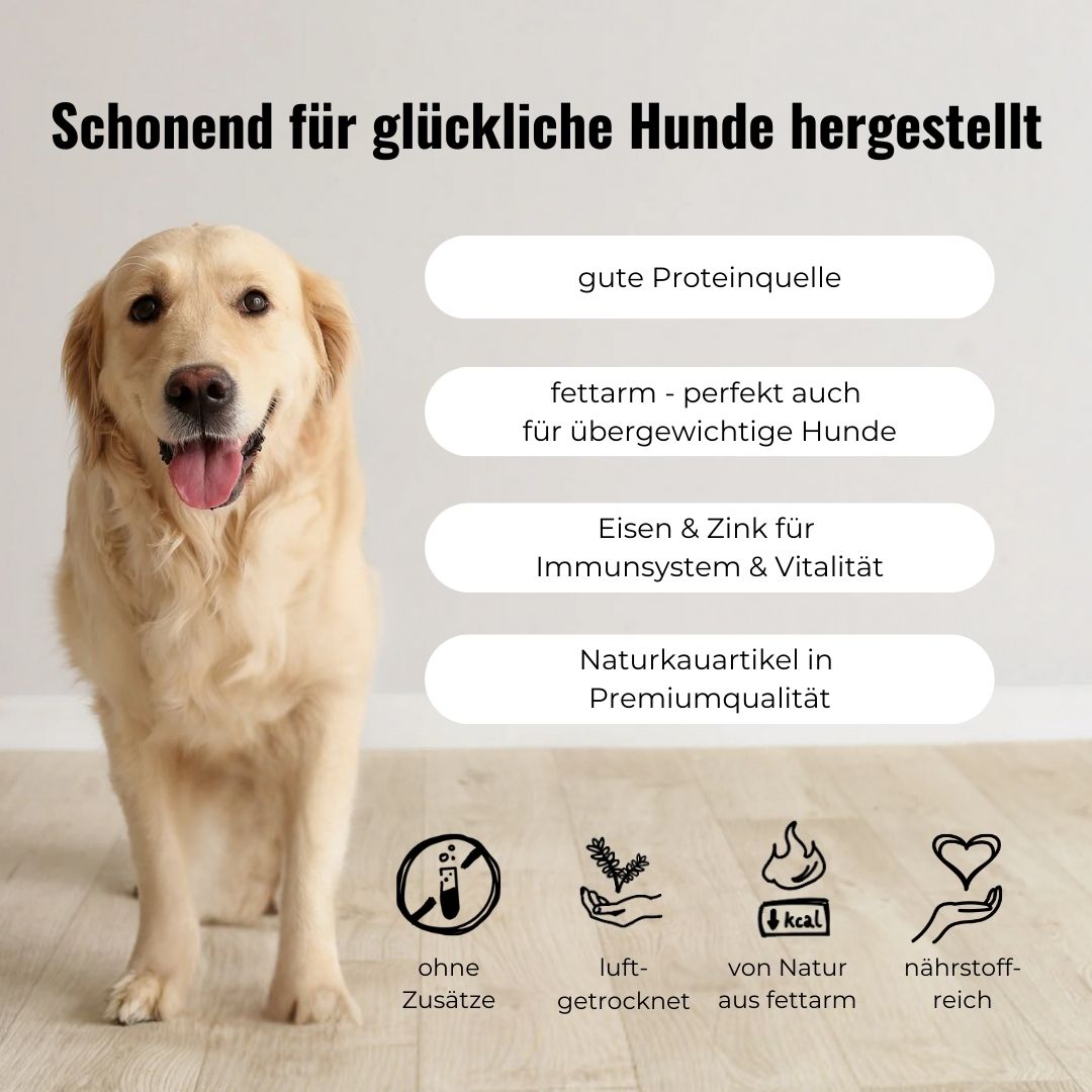 Rinderlunge Würfel für Hunde, getrocknet
