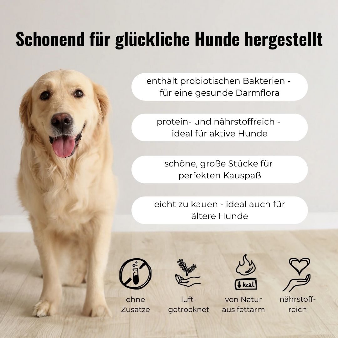 Rinderpansen für Hunde, getrocknet