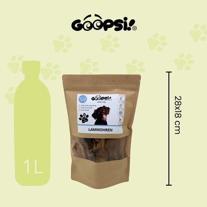 Lammohren für Hunde, getrocknet