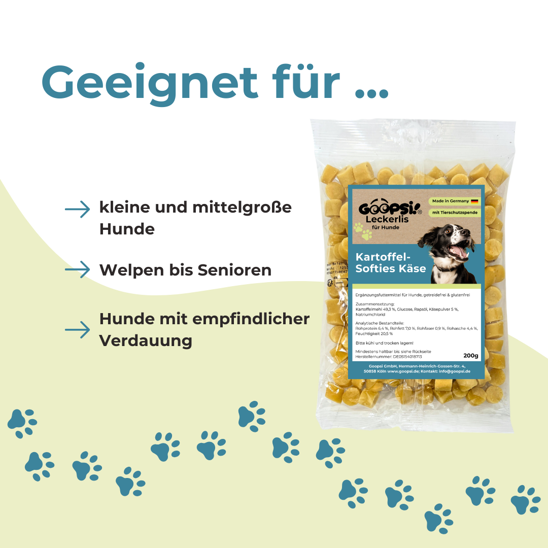 Kartoffel-Softies Käse Mini - Trainingshappen (ab 200g)