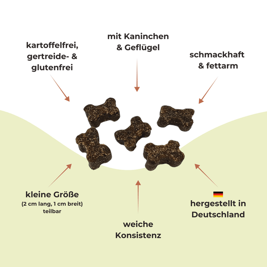 Fleisch-Softies Kaninchen - Trainingsknöchelchen