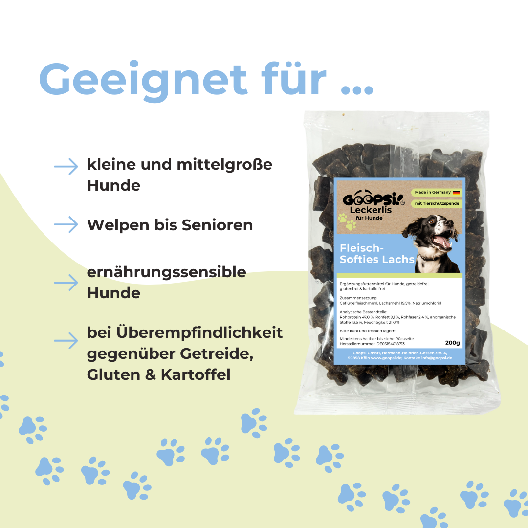 Fleisch-Softies Lachs - Trainingsknöchelchen (200g)