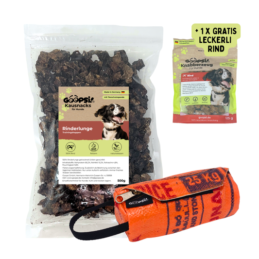 Set Futterdummy Orange & Trainingshappen