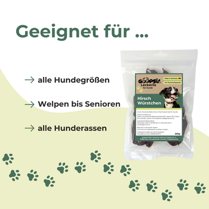 Endloswürstchen Hirsch, Snackwürstchen 200g