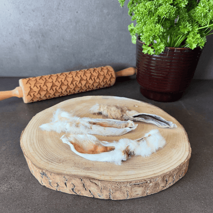 Kaninchenohren mit Fell