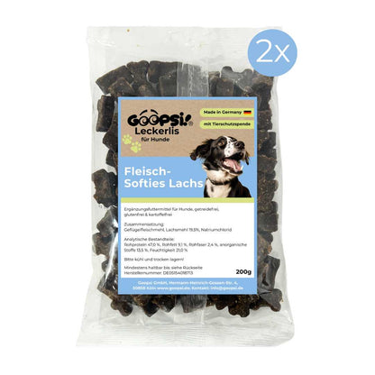 Fleisch-Softies Lachs - Trainingsknöchelchen (ab 200g)