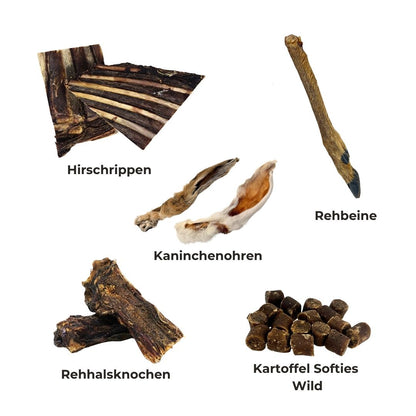 Probierset Wild mit 5 Artikeln, Einzelfotos der Artikel