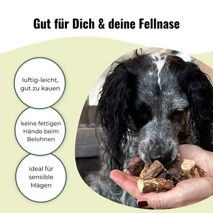 Rinderlunge Würfel für Hunde, getrocknet