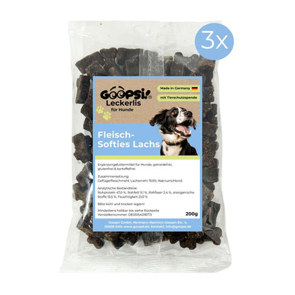 Fleisch-Softies Lachs - Trainingsknöchelchen (ab 200g)