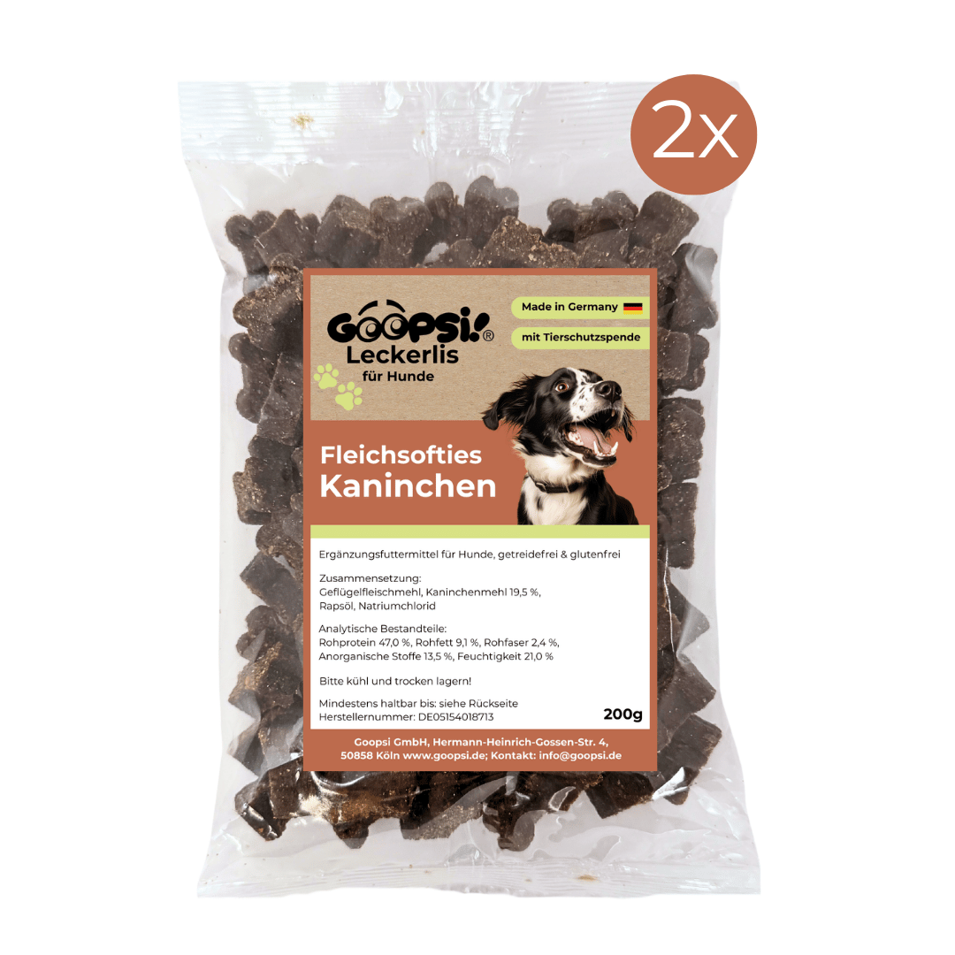 Fleisch-Softies Kaninchen - Trainingsknöchelchen (ab 200g)