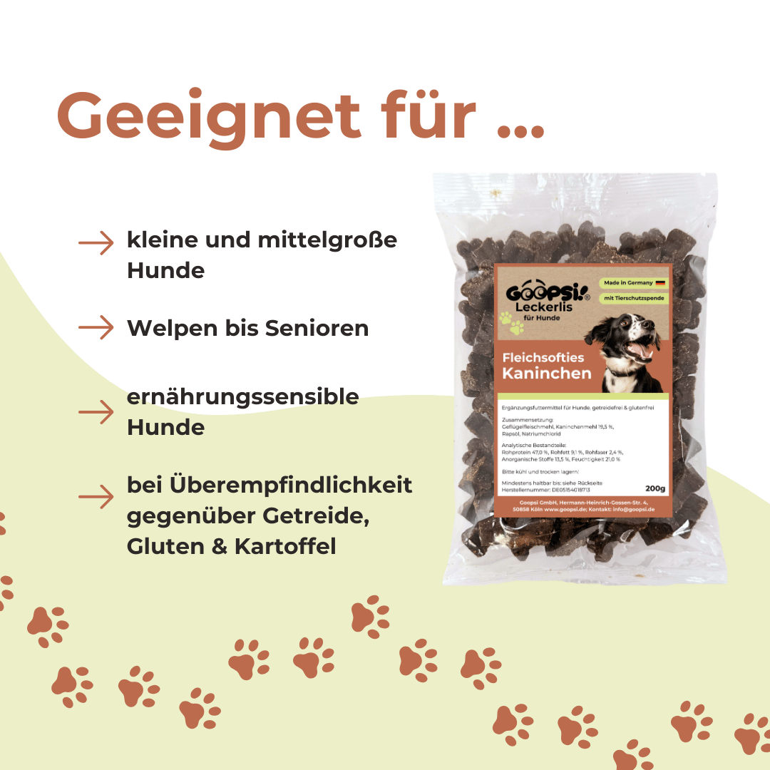 Fleisch-Softies Kaninchen - Trainingsknöchelchen (ab 200g)