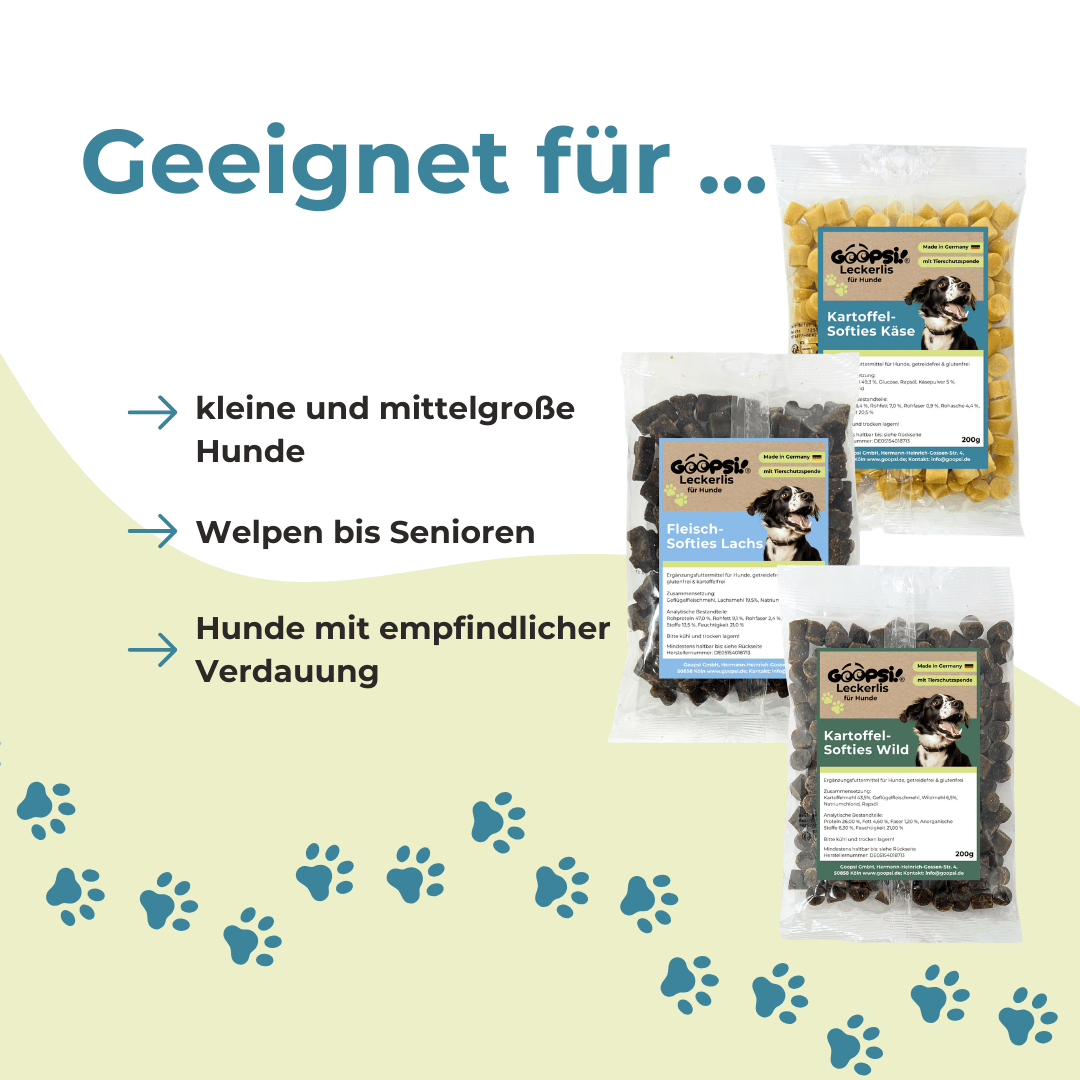 Softies Vorteilspack 3er Set (3 x 200 g) – Lachs, Wild & Käse