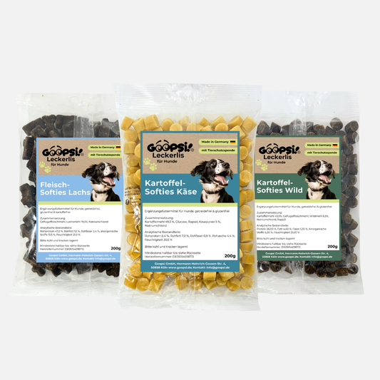 Softies Vorteilspack 3er-Set – Lachs, Wild & Käse