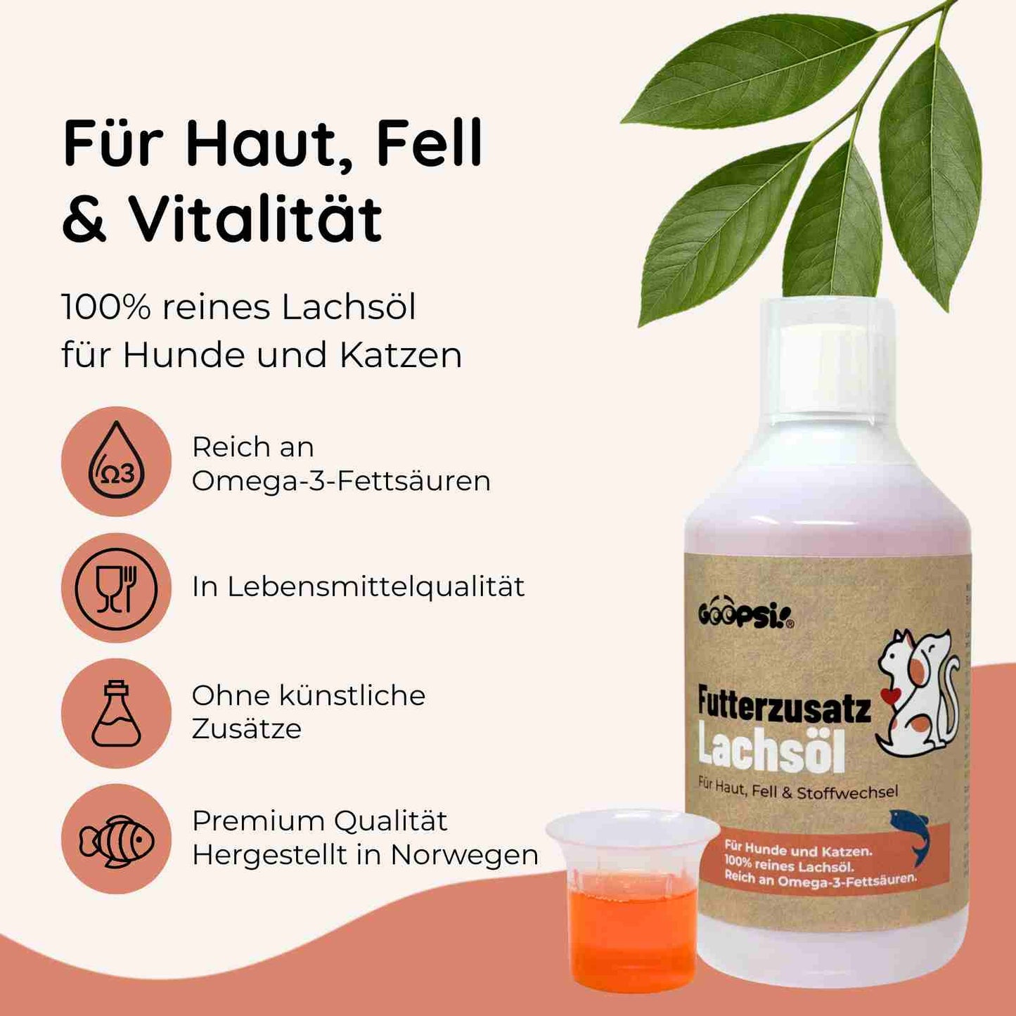 Lachsöl für Hunde & Katzen