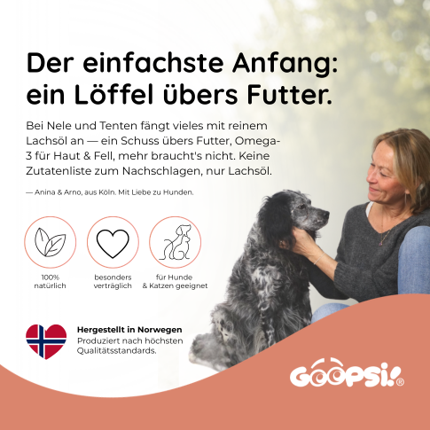 Lachsöl für Hunde & Katzen